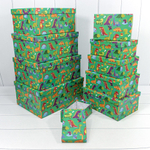 Коробка 34х26х15.3 см Набор 10 шт "Детский" (Зеленый)