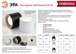 Накладной светильник Эра WL40 WH Б0054415