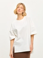 Футболка удлиненная с разрезами оверсайз