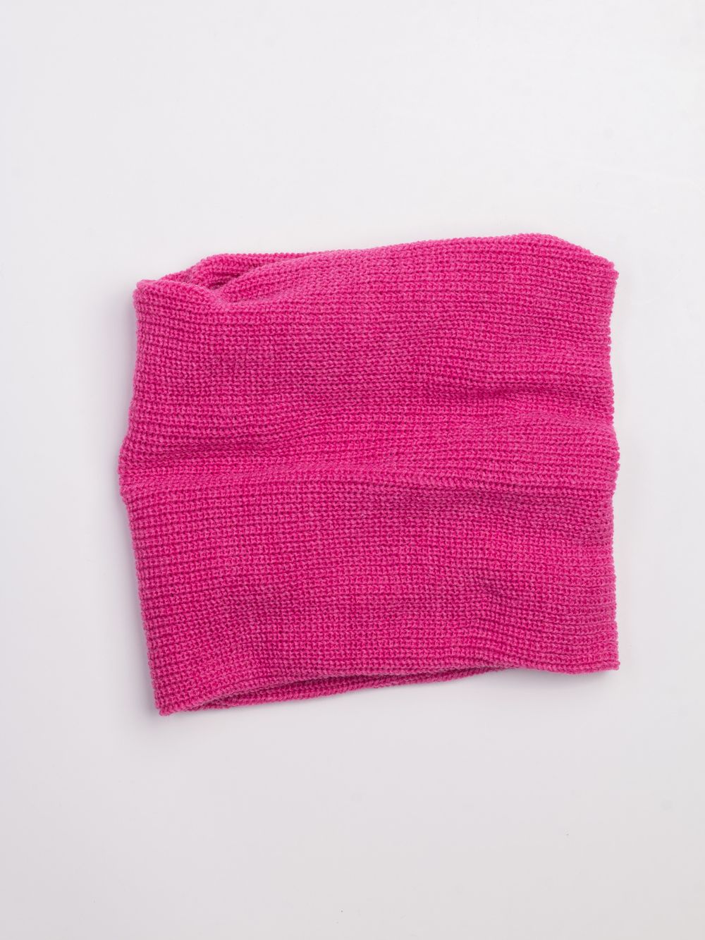 Комплект шапка зимняя вязаная + снуд (Фуксия) ЛОРА