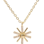 Подвеска из гиппоалергенного сплава со стразами «ЭЛЬЗА», цвет серебро и золото, d-20см/1,5см