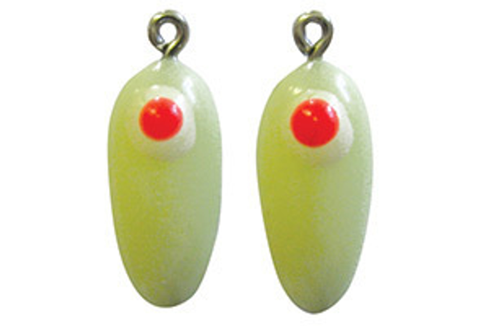 Мормышки фосфорные  №45 "Капля 2Ф с ушком" 100шт