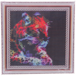 Алмазная мозаика на подрамнике с полным заполнением «МИР ЯРКИХ КРАСОК», леопард, 20*20см