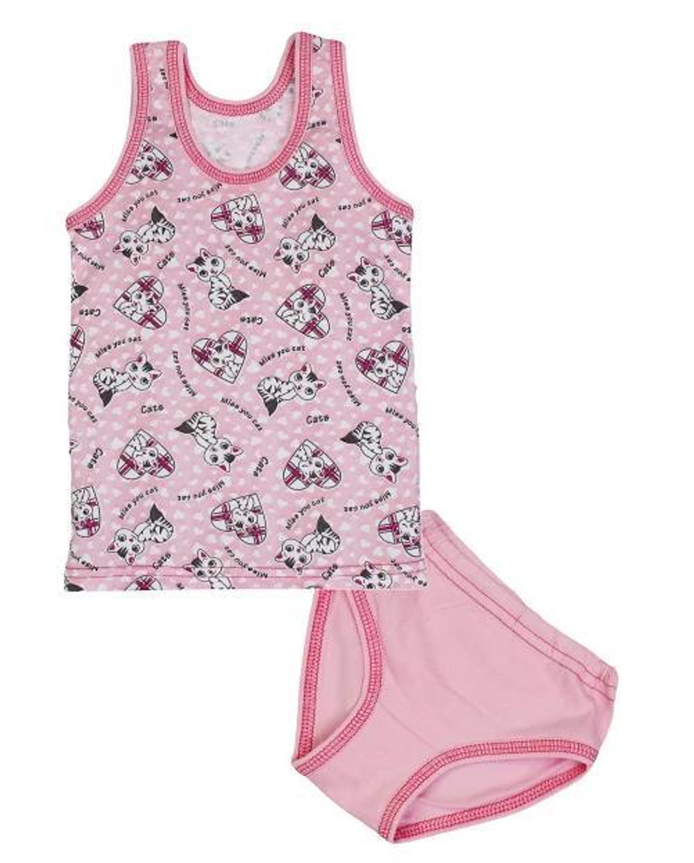 Комплекты для девочек "Miss you cat" (Мультиколор,104-110 см арт AS255