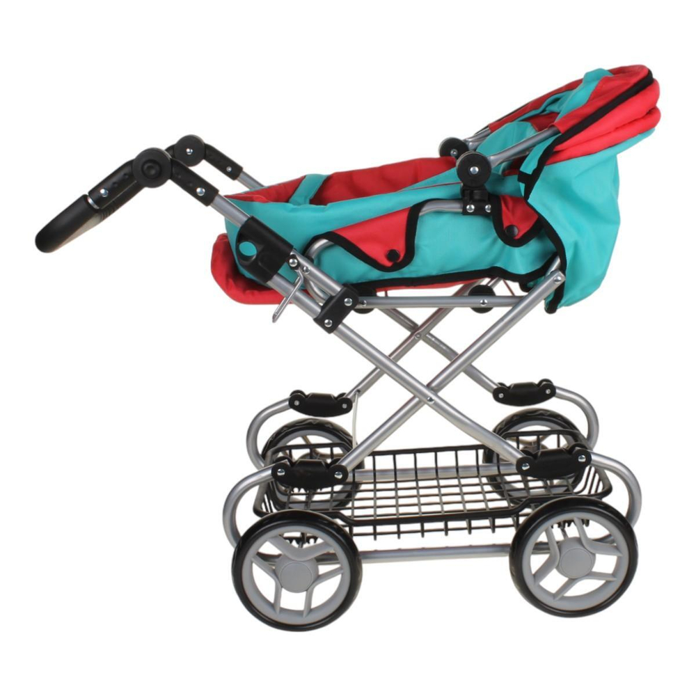 Коляска д/кукол универс.металл. складн. цв. микс, в коробка (9346W)