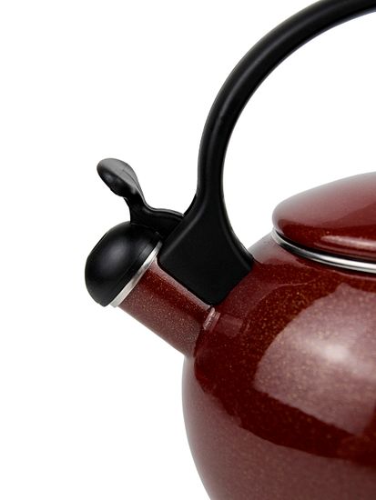 Чайник 2,2 л. эмалированный со свистком Kamille KM 1038C с черной бакелитовой ручкой