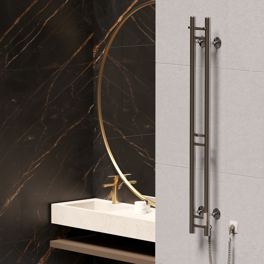 Полотенцесушитель MIXLINE MOON СHROME 120/10 (таймер,284 Вт) электрический