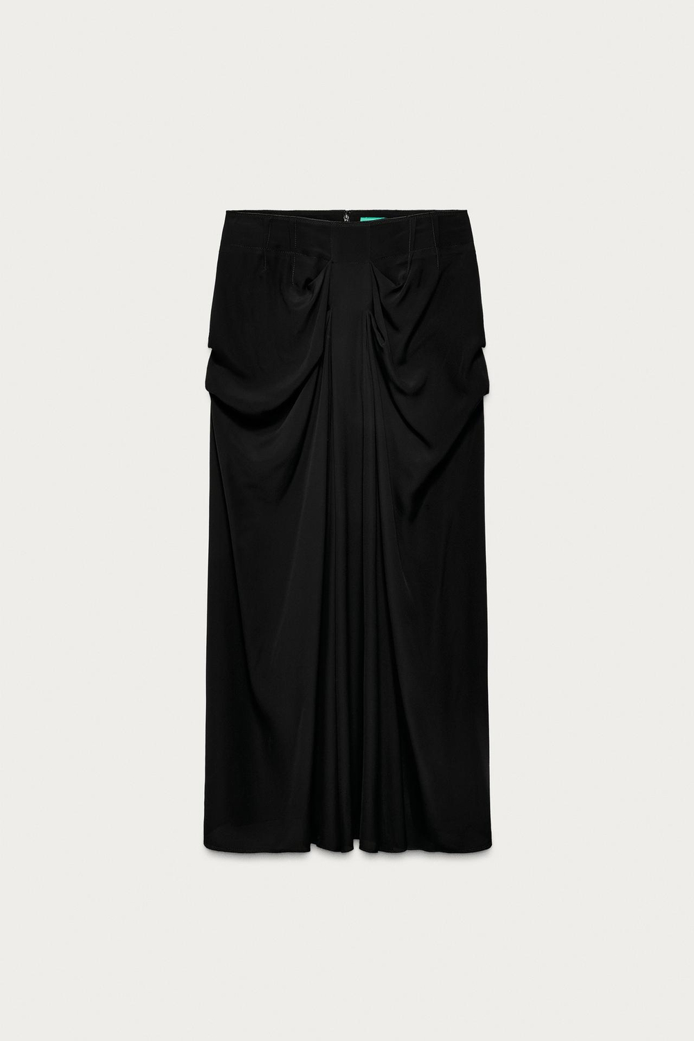 ZARA X MARISA BERENSON ЮБКА МИДИ СО СРЕДНЕЙ ПОСАДКОЙ, ЧЕРНЫЙ