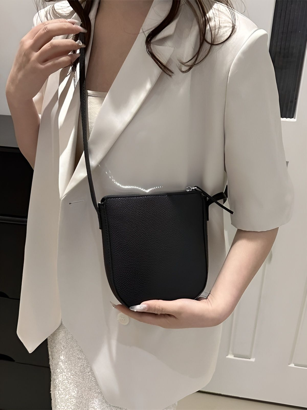 сумка женская натуральная кожа через плечо кросс боди маленькая