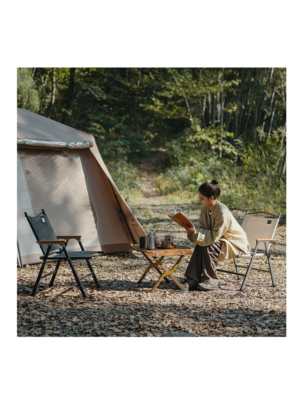 Кресло туристическое Naturehike Xing wang T01 складное 53х63х83 см, нагрузка до 150 кг, бежевое