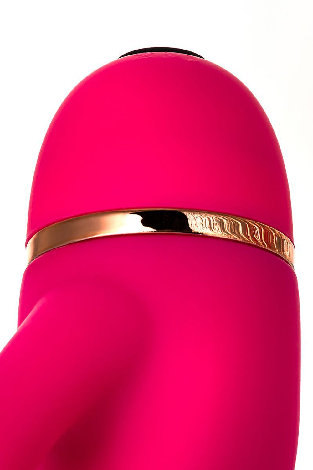 Розовый вибромассажёр с небольшим клиторальным отростком - 15 см. (Цвет: розовый)