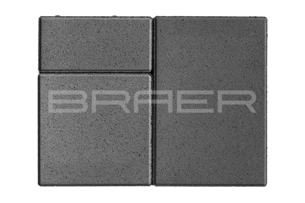 Тротуарная плитка Braer Старый город Ландхаус, Серый, 80 мм