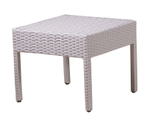 Столик плетеный журнальный со стеклом Tagliamento Лаунж, белый