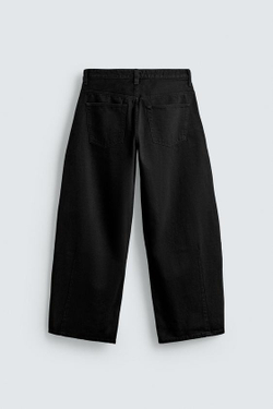 ZARA ДЖИНСЫ BALLOON FIT, ЧЕРНЫЙ