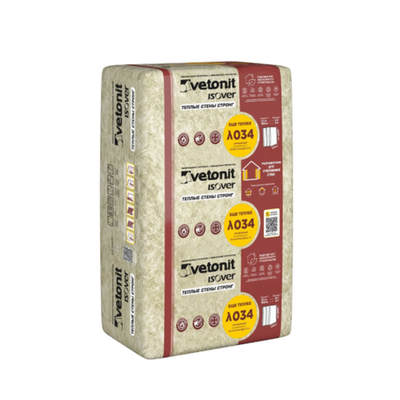 Утеплитель Теплые Стены Стронг (Изовер/Vetonit ) 1000мм×610мм×100мм 5шт, 3,05м2