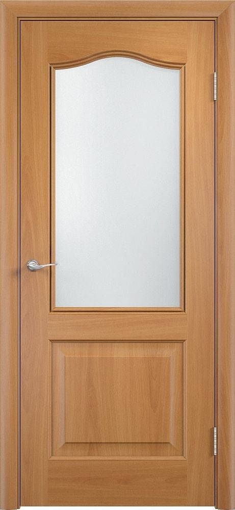 Межкомнатная дверь Классика / Цвет Миланский орех / Остекление &quot;Сатинато&quot; / Двери Верда