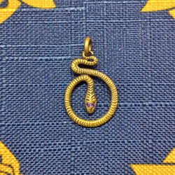 Подвеска. Змейка" с камнями