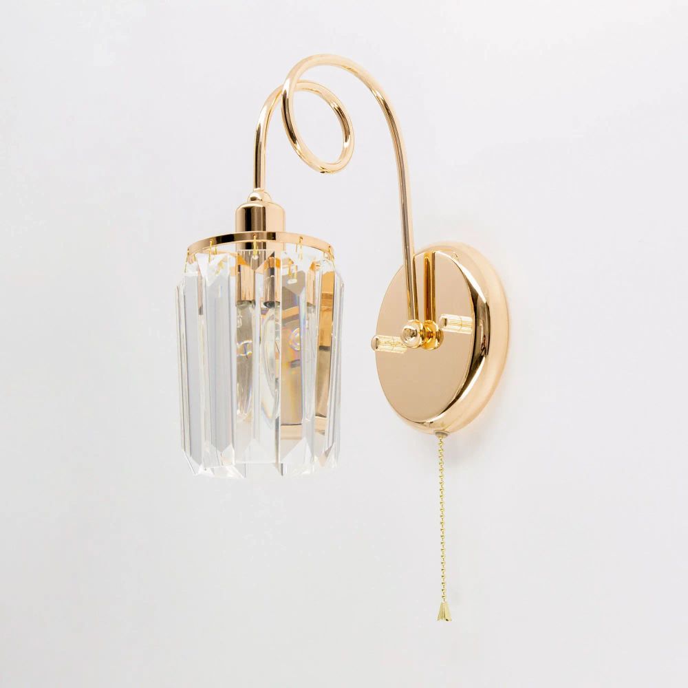 Citilux Синди CL330312 Бра хрустальное с выключателем Золото