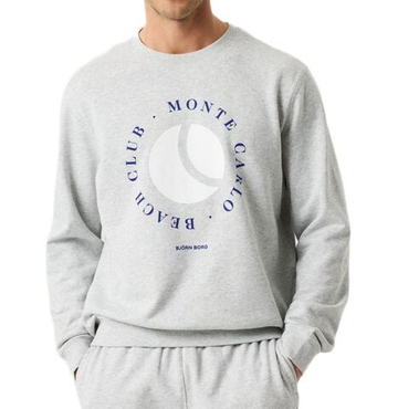 Мужская теннисная кофта Björn Borg Classic Print - grey