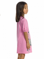 Платье для девочек розовое с цветами