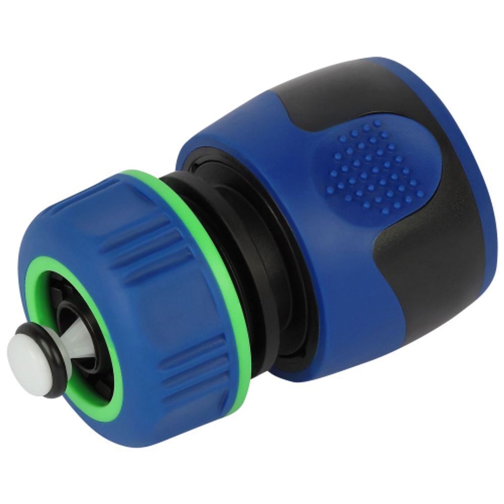 Коннектор GREEN APPLE GAP-C1202 для шланга с аквастопом 12 мм 1/2 дюйма пластик TPR | Аксессуары для полива Green Apple