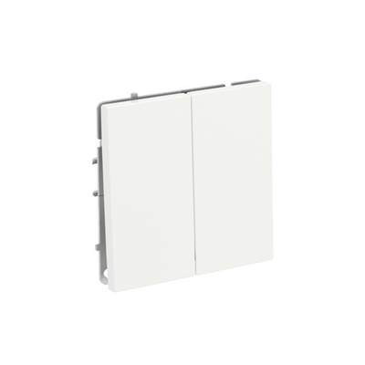 Переключатель двухклавишный, KANT, белая магнолия