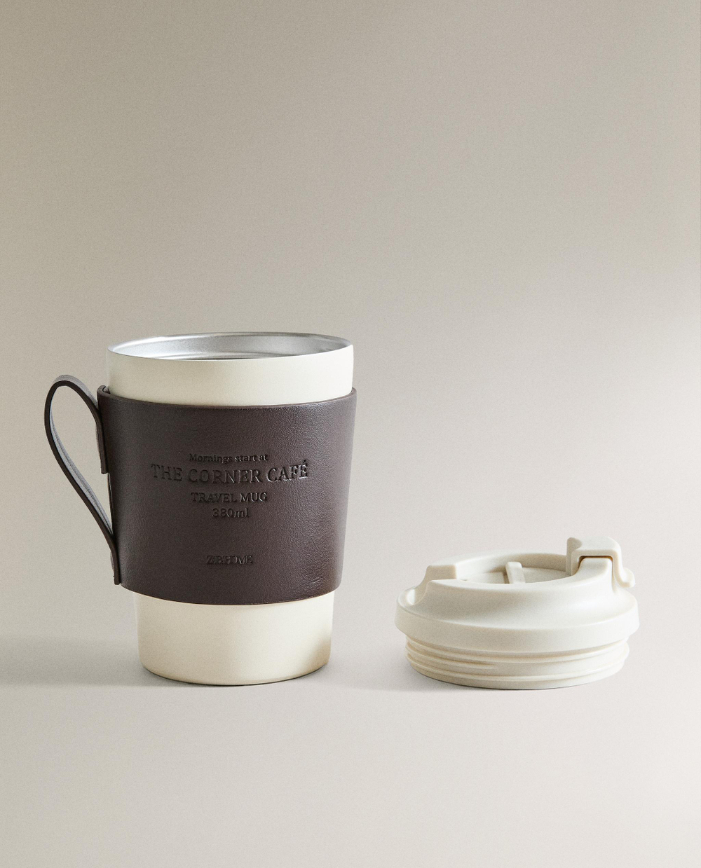 Zara Home кружка из нержавеющей стали, цвет коричневый, 15 см