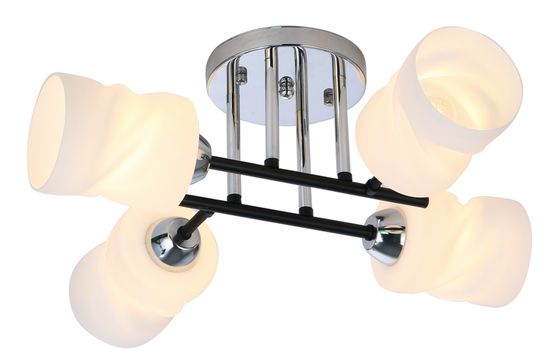 06691/4 CHROME+BLACK (2) Люстра (RL)