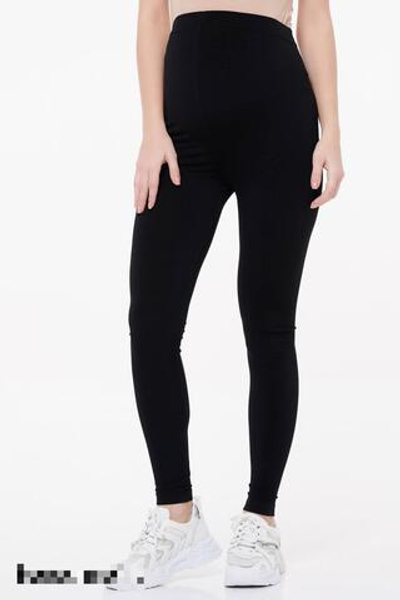 Леггинсы для беременных теплые с начесом черные, размеры 46,52,54