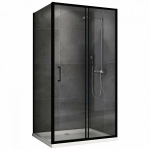 Душевой уголок ABBER Schwarzer Diamant 100х50 AG30100B5-S50B5 стекло прозрачное/профиль черный