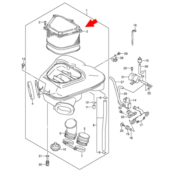 Suzuki 13780-24F02 Воздушный фильтр