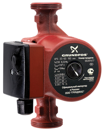 Циркуляционный насос Grundfos UPS 32-40 180 с гайками