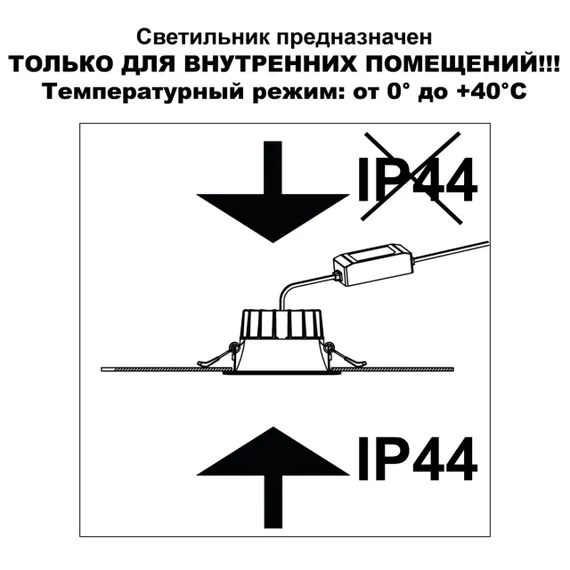 359557 WIR NT25 500 белый Светильник встраиваемый с переключателем цв. температуры IP44 LED 30W 220-240V 3000К\4000К\6000К CLARA