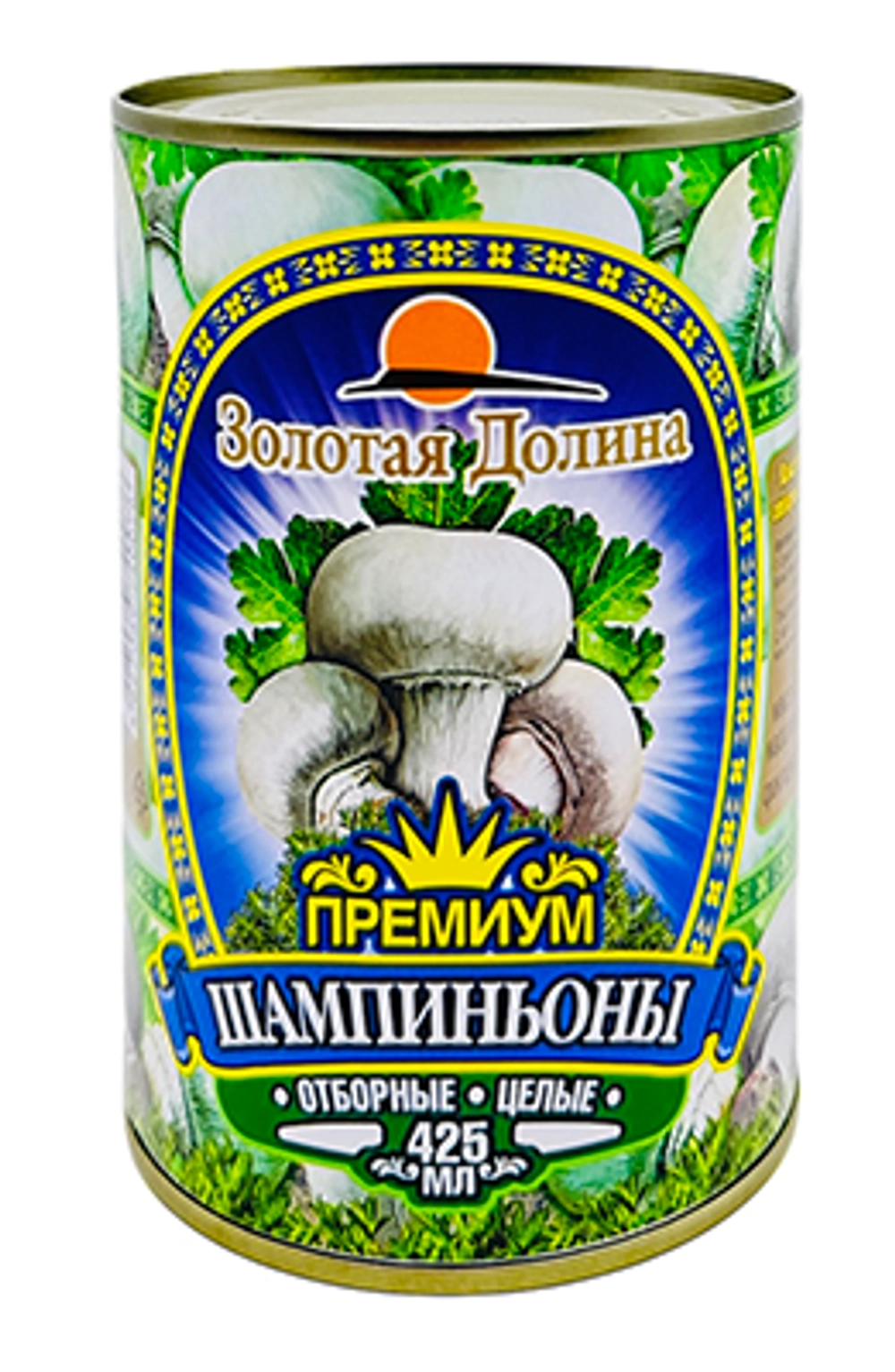 шампиньоны 425мл ЗД целые (1х24) ж/б