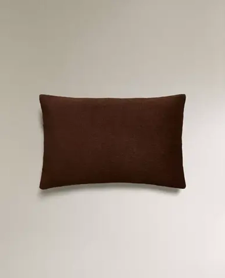 ZARA HOME НАВОЛОЧКА ДЛЯ ДЕКОРАТИВНОЙ ПОДУШКИ ИЗ БАРХАТА, КОРИЧНЕВЫЙ