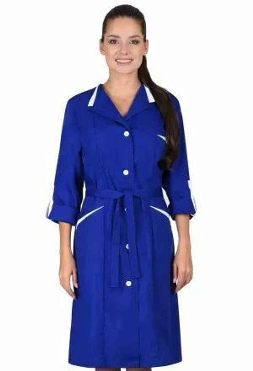 Халат женский васильковый