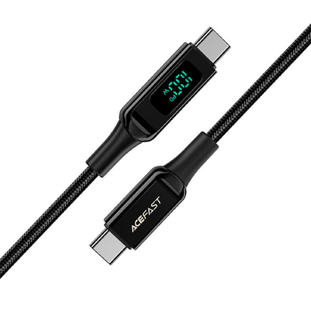 C6-03 USB-C to USB-C 100W zinc alloy digital display braided charging data cable