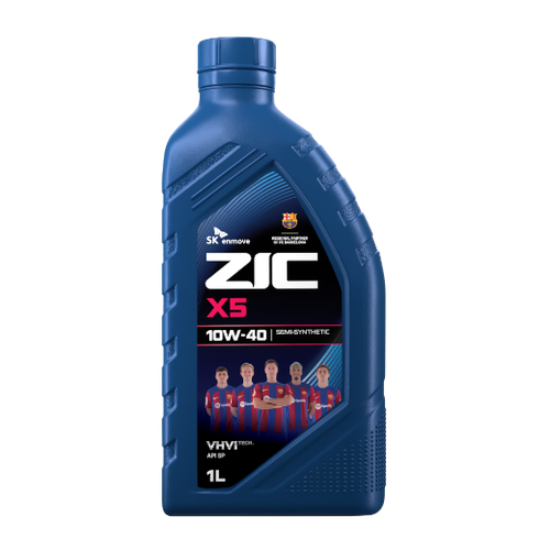 Масло моторное полусинтетическое ZIC Х5 SAE10w40 API SP 1л.