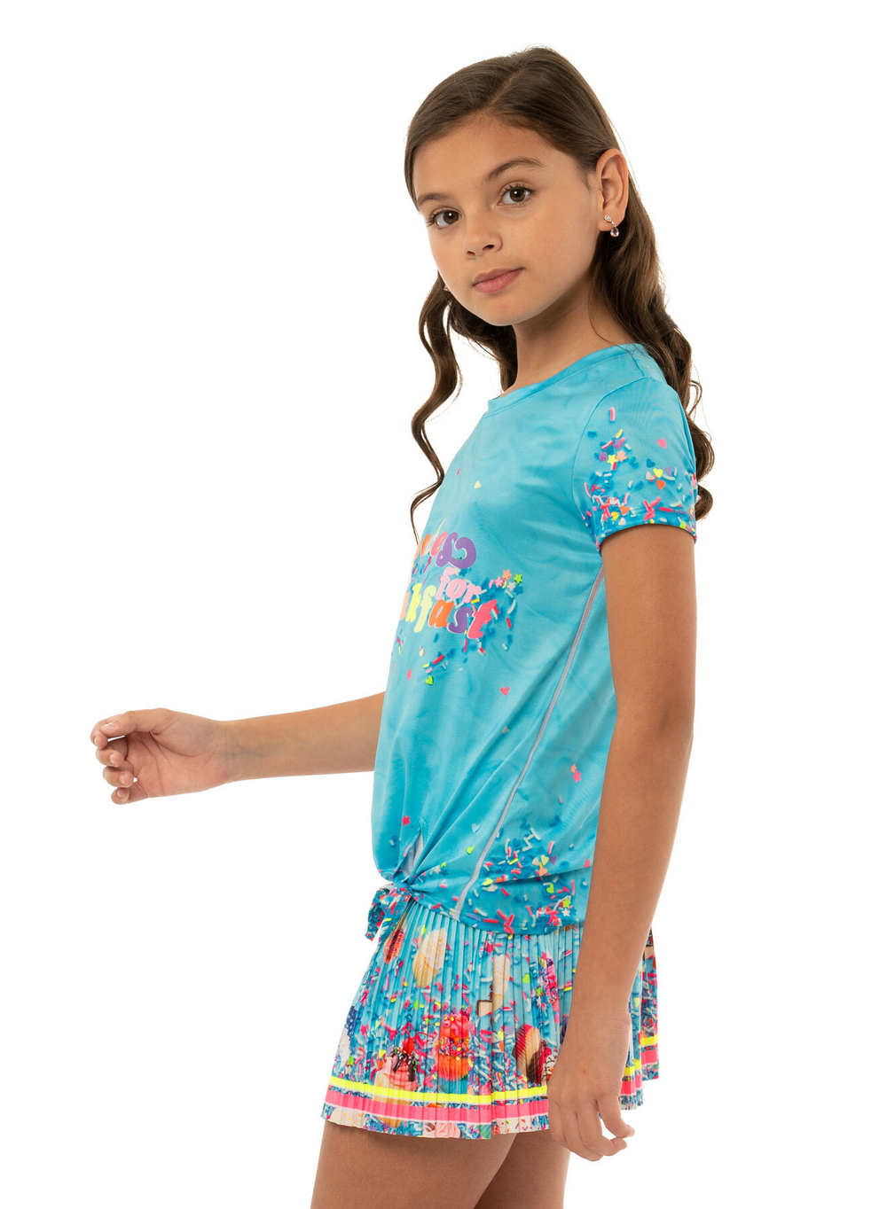 Футболка для девочки теннисная Lucky in Love Novelty Print Cupcake Tee Girls - multi