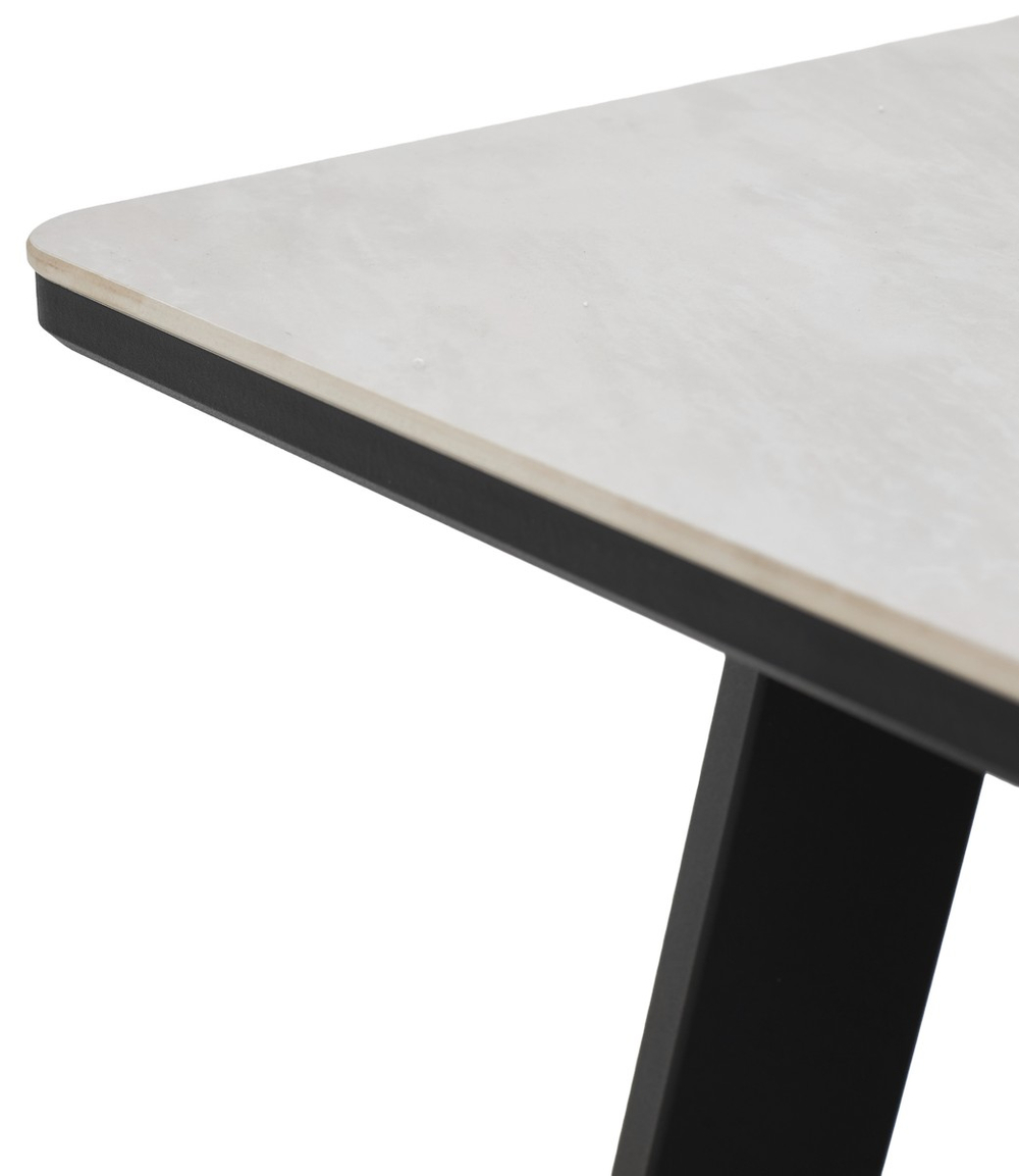 Стол М-City DISAUR Тик Так 90 Оникс, керамика, Черный каркас