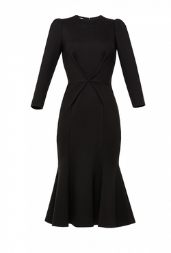 Трикотажное платье - годе чёрное 01-07-21 manito