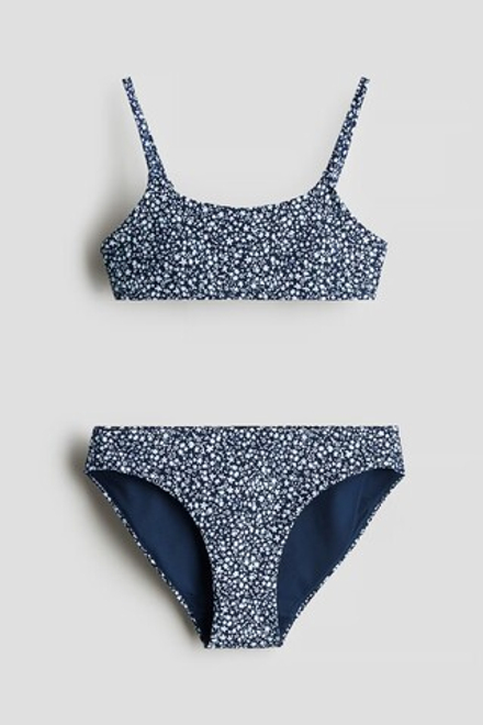 H&M ОДНОТОННЫЙ КУПАЛЬНИК, ТЕМНО-СИНИЙ