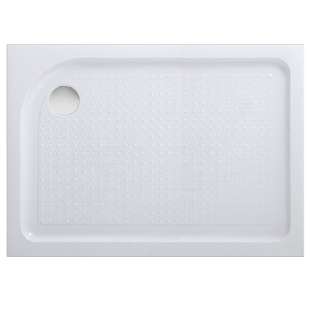 Акриловый поддон для душа BelBagno Tray L 100x80x15 TRAY-BB-AH-100/80-15-W-L Белый L с антискользящим покрытием