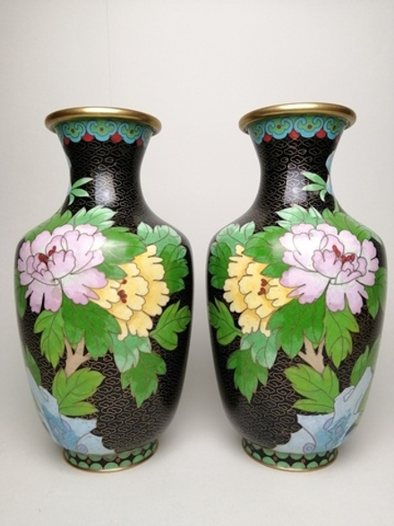 Парные вазы Клуазоне