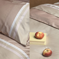 Постельное белье 2 спальное евро Fazzini Kubric 60 rosa/torrone розовое