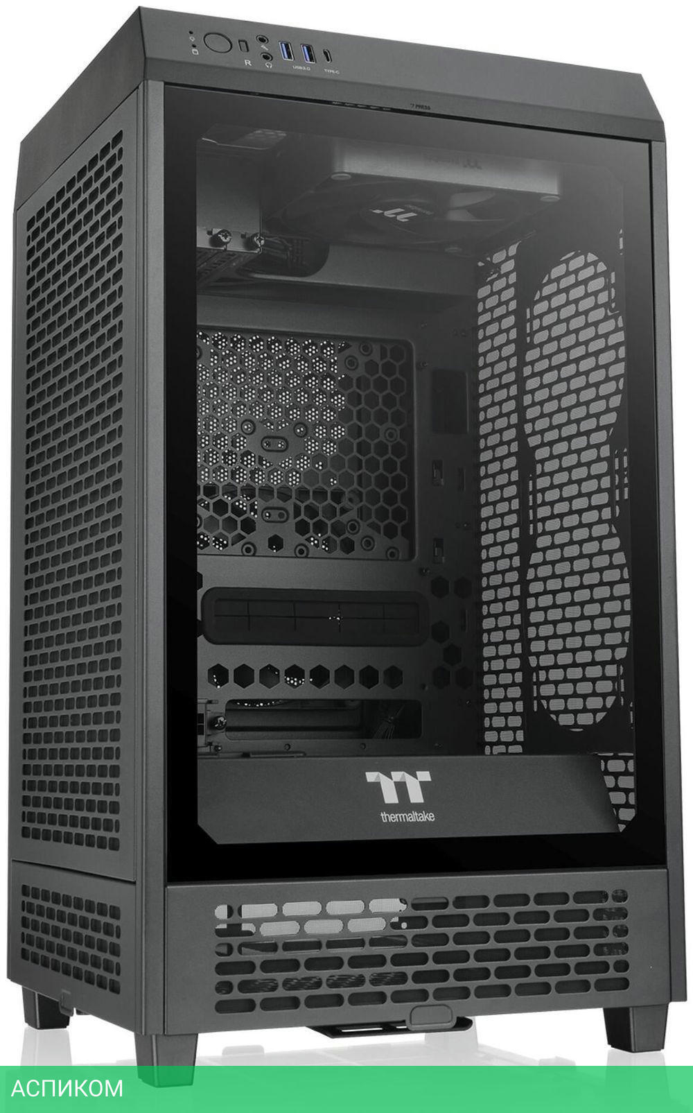 Корпус Thermaltake The Tower 200 без БП Black (CA-1X9-00S1WN-00)
