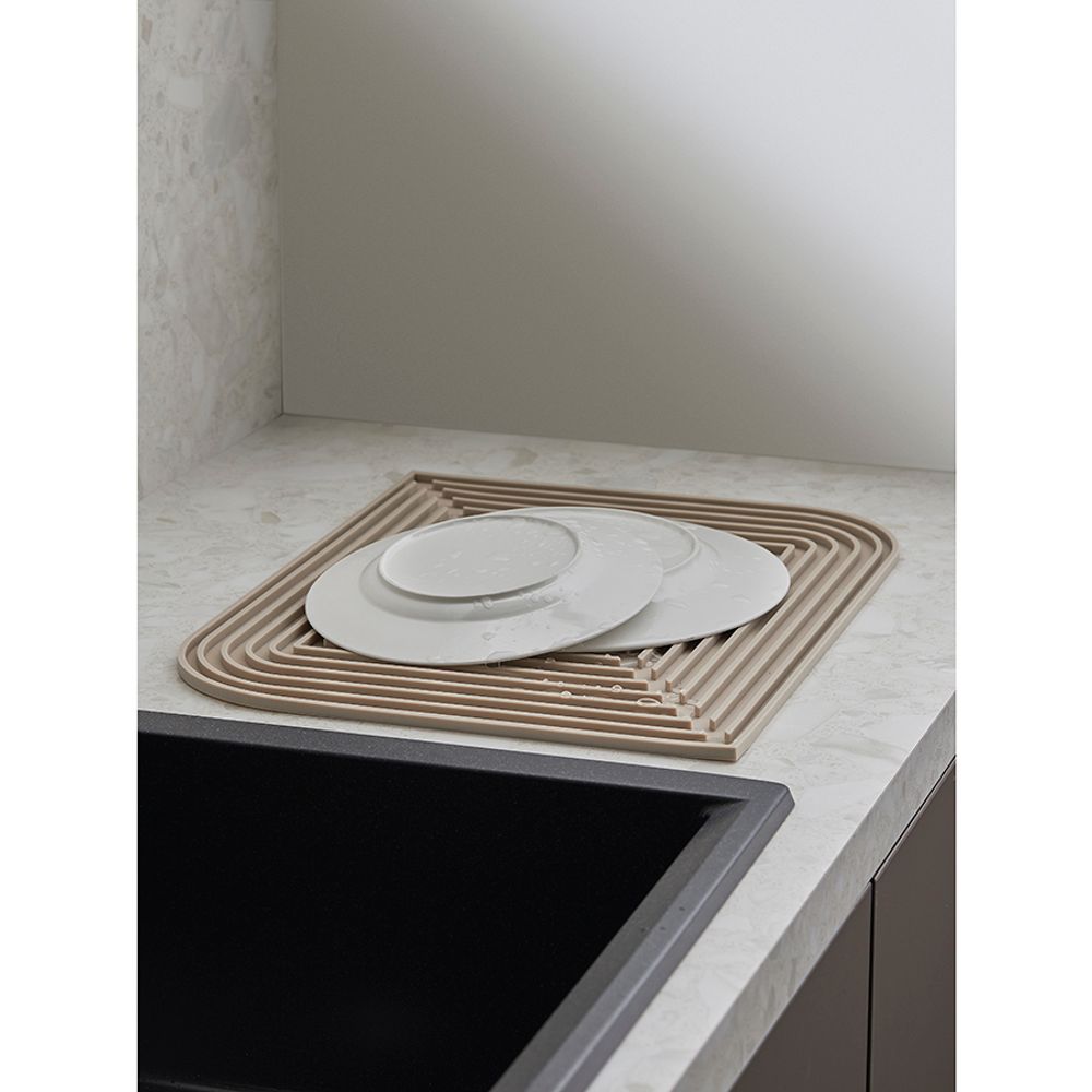 Коврик для сушки посуды Dry Flex, 34,6х44,6 см, бежевый