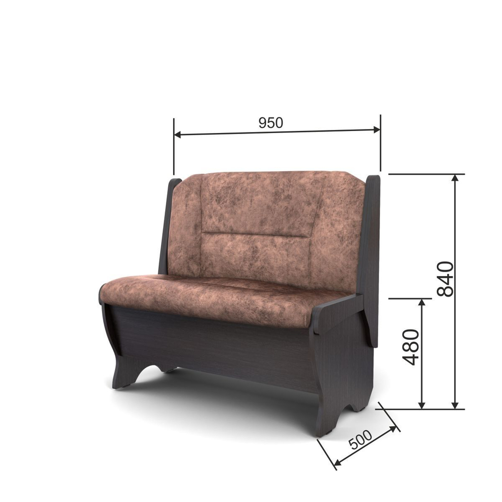 Скамья Лотос 950 венге/коньяк