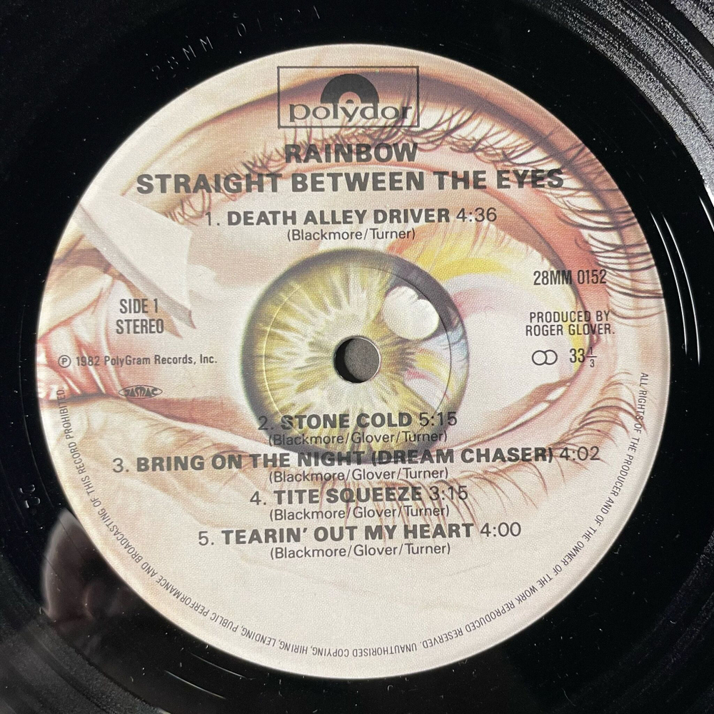 Винтажная виниловая пластинка LP Rainbow Straight Between The Eyes (Japan 1982) (Obi)