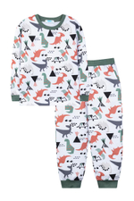 ПИЖАМА для мальчика M1180FNR-2/5 р.104 белый динозавр (Такро)
